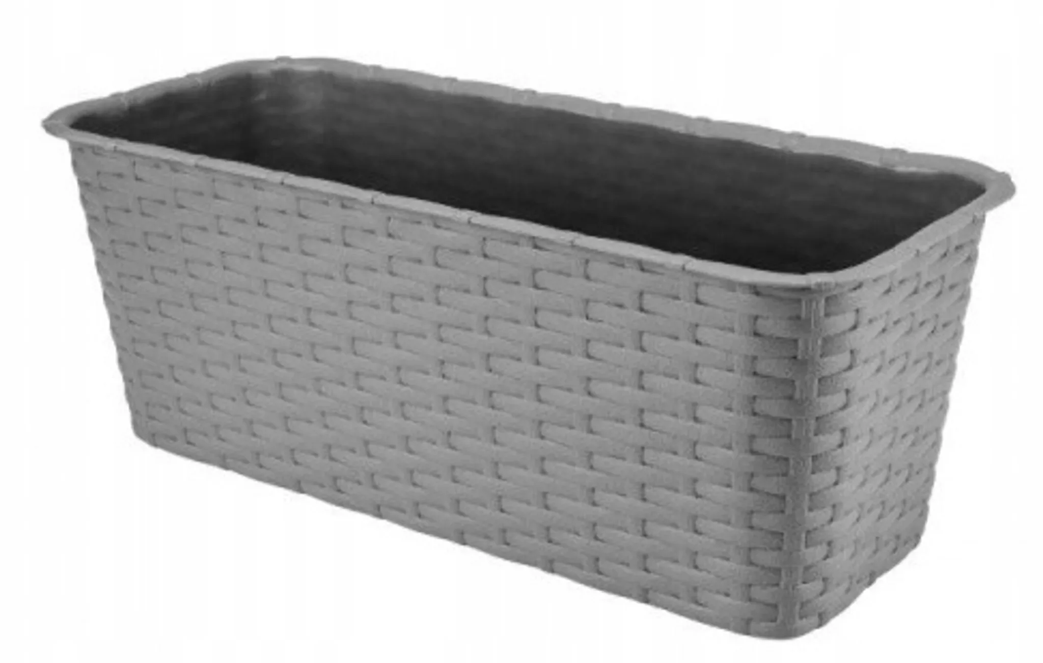 Galicja – Balkonkasten Rattan-Optik grau 40 cm
