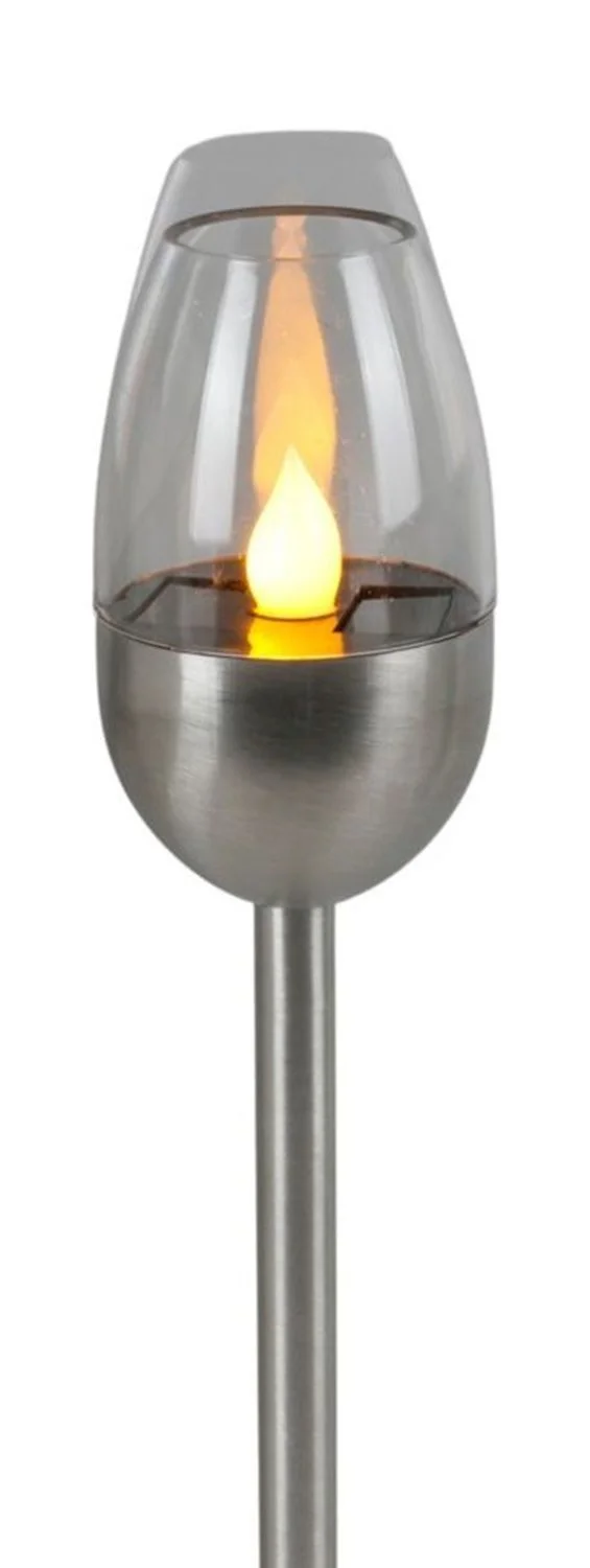 BURI Solar-LED Gartenleuchte – 38,5 cm mit Flackereffekt