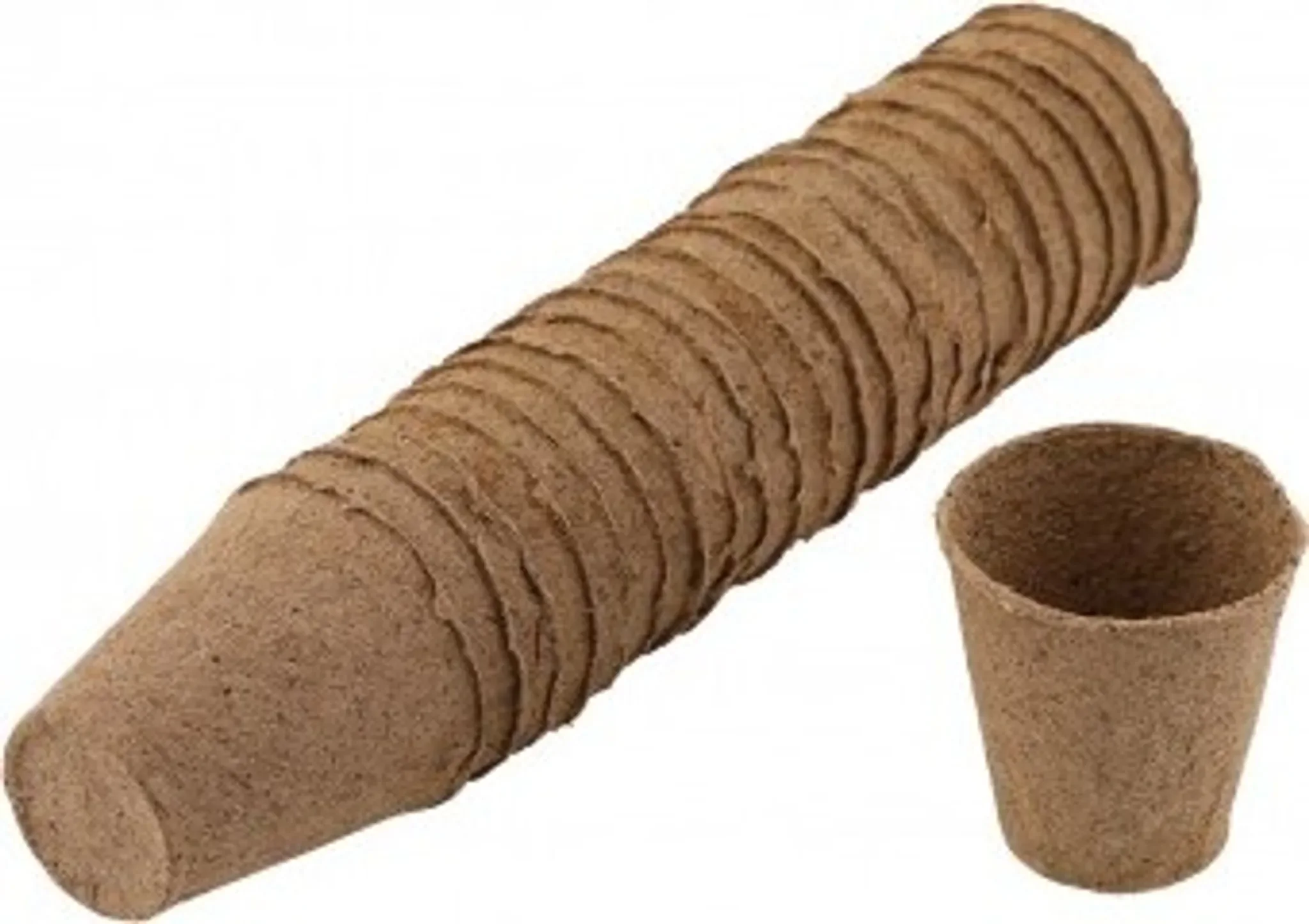 Testrut – Anzuchttöpfe aus Holzfaser Ø 6 cm, 24 Stück