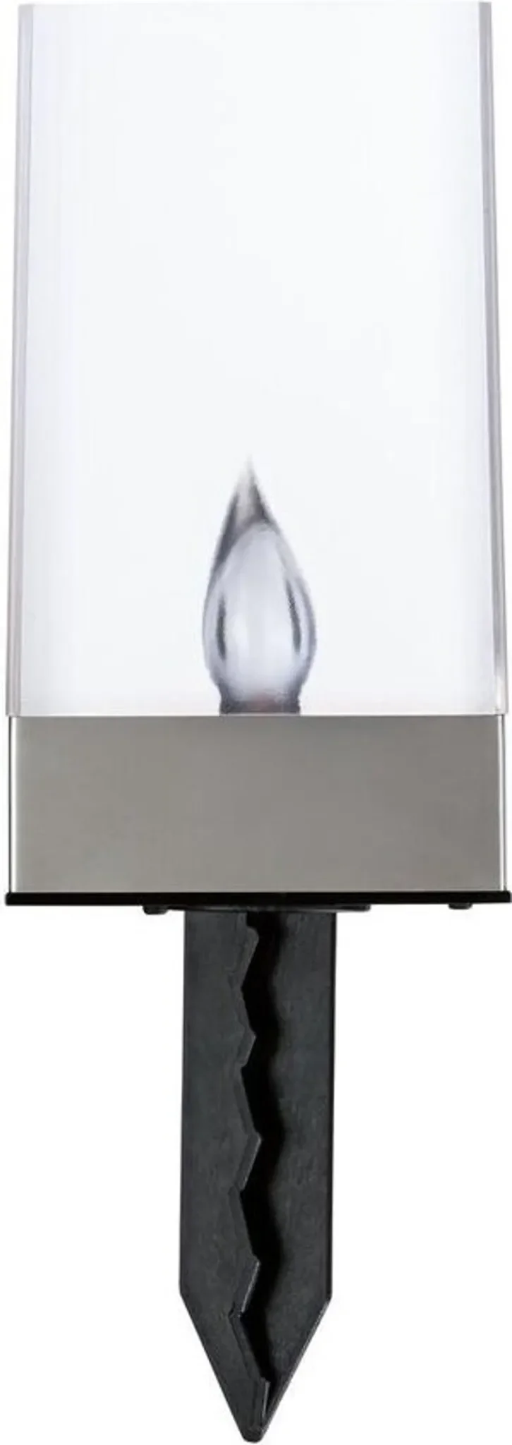 OEM LED Solar Gartenleuchte Fakel – Flammen-Effekt – Edelstahl – IP44 – 23,5 cm