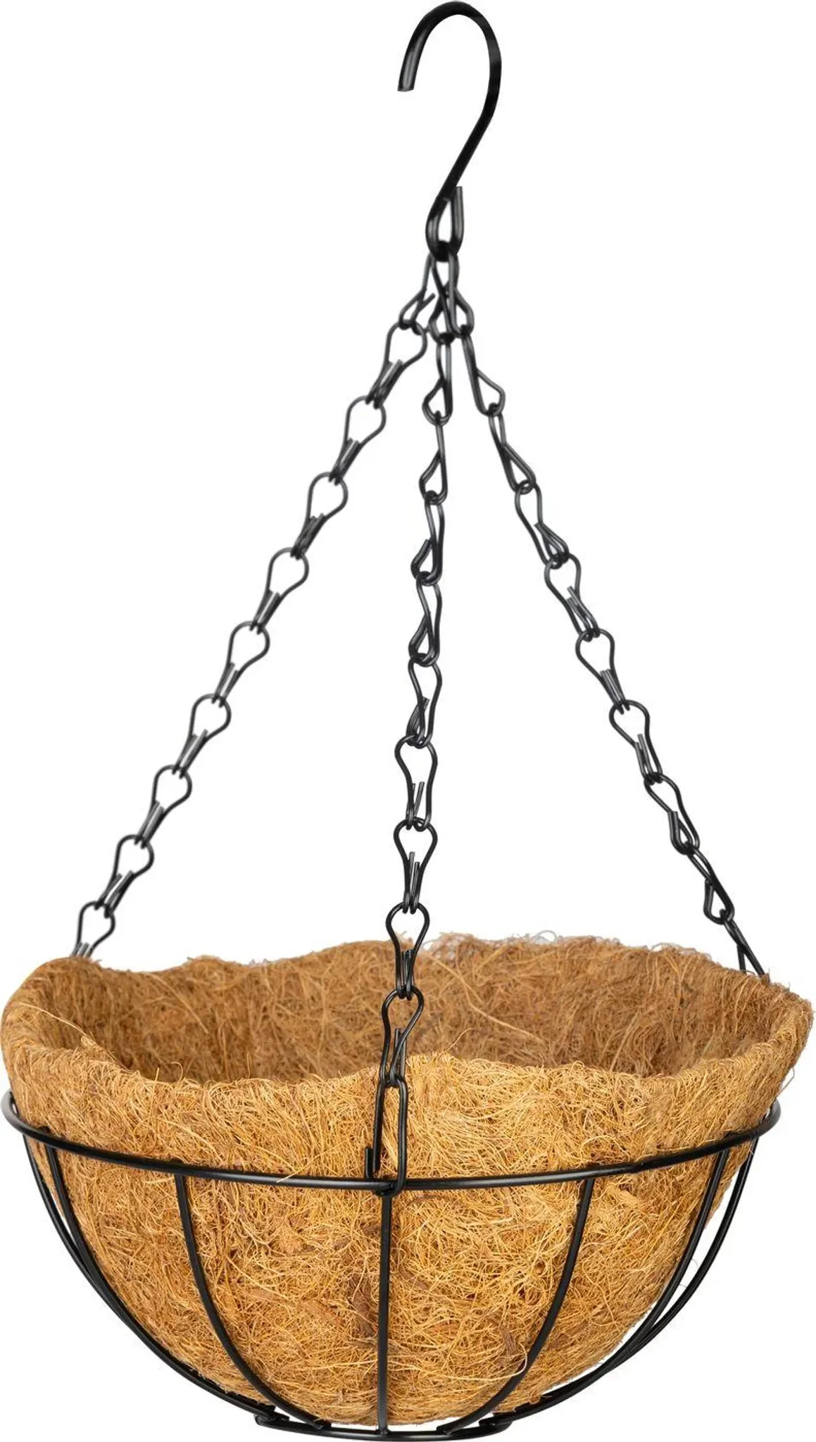 STREND PRO – Hängender Blumentopfhalter, Stahl & Kokos, 20 cm