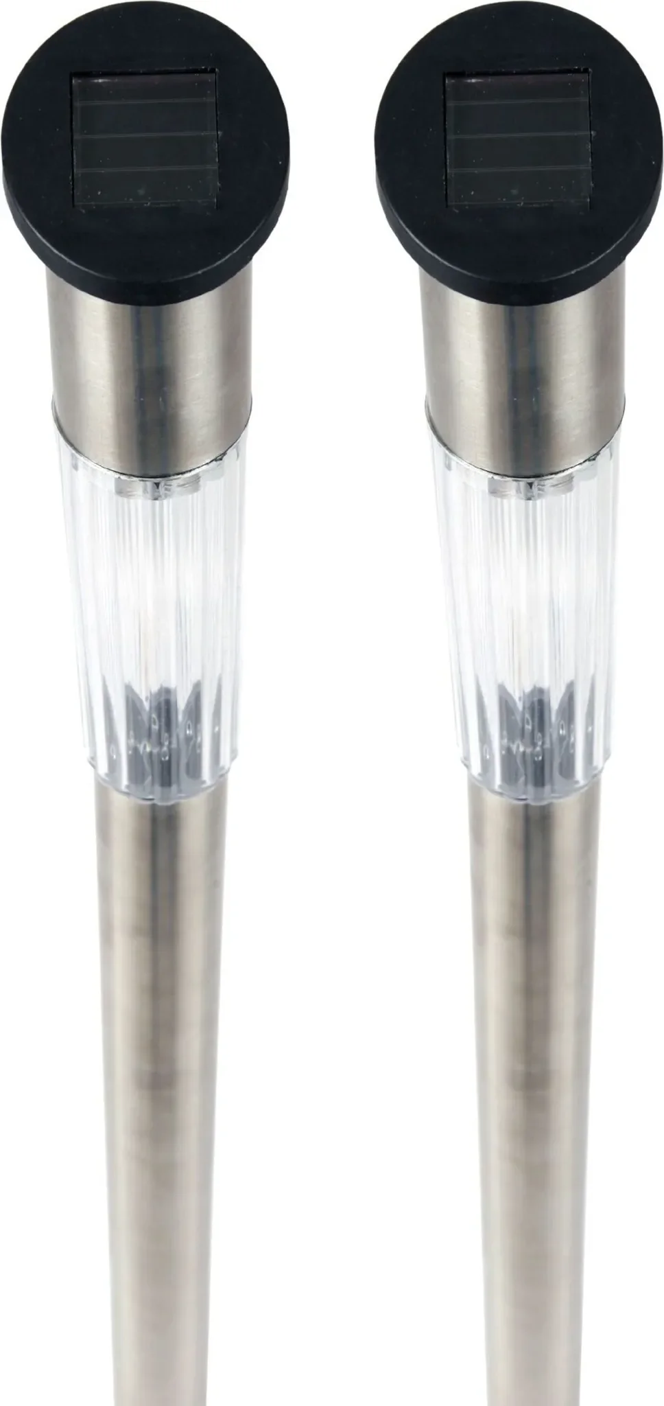 LED Solar Stablampe XXL 71 cm – 2er-Set für Außen mit Erdspieß