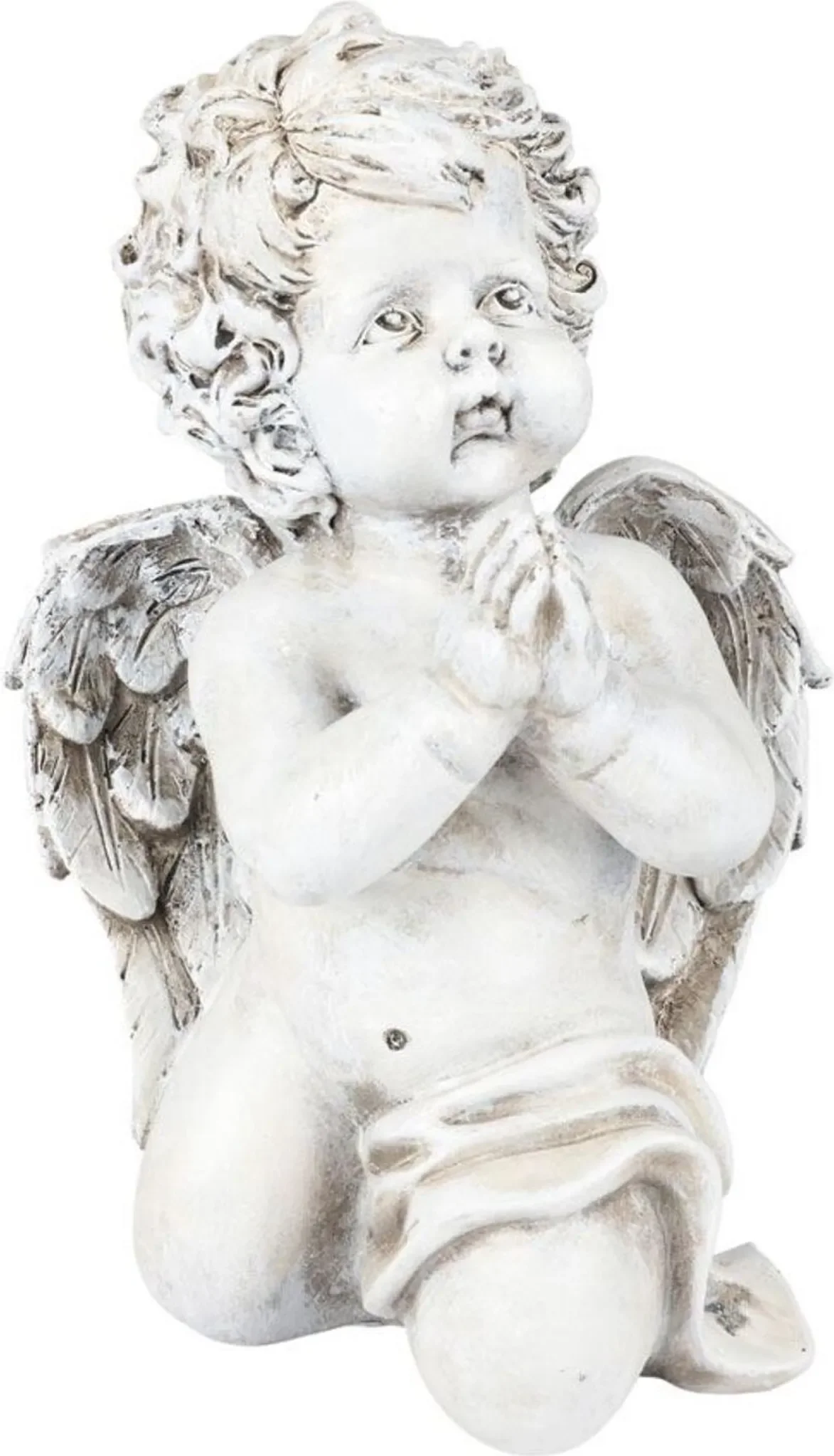 Buri – Engel-Figur „Betender Engel“ 26 cm, Steinoptik