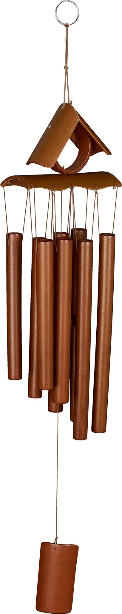 Relaxdays – Bambus-Windspiel „Spitzdach“